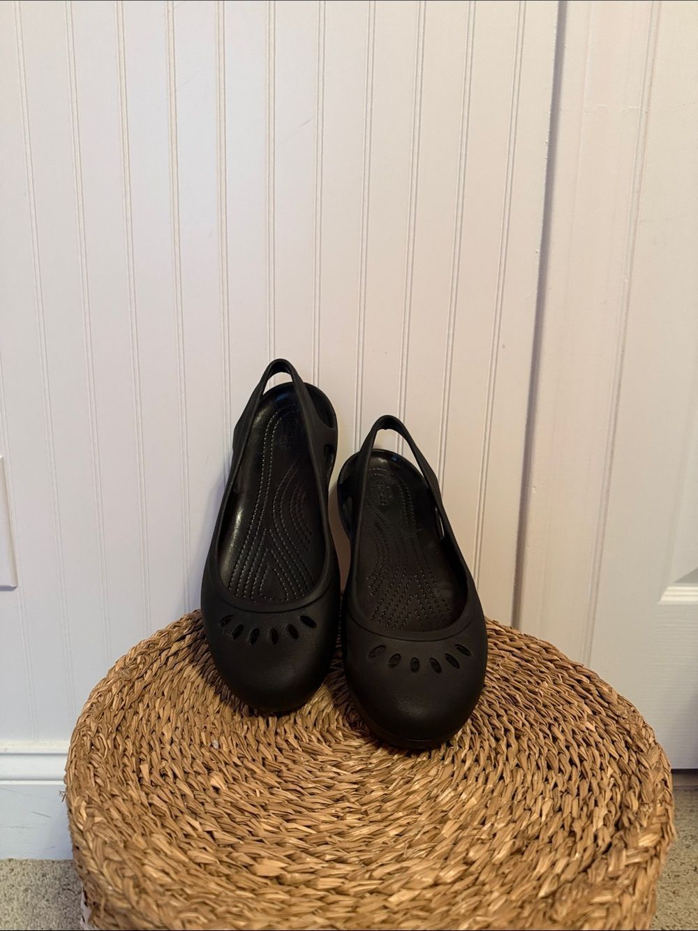 Women’s Crocs Black Slingback Casual Ballet Flats - Picture 3 of 8